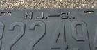 Antique 1931 New Jersey Car Black License Plate Truck B22494 Nj Old Auto Tag 15   