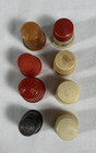 Lot Of 8 Thimbles Plastic     Vintage Small Various Advertising