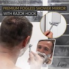 Fogless Shower Mirror W Suction Cup Razor Holder Anti Fog Shaving