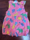 Vintage Izod Lacoste Baby Girls Shorts Romper Colorful 1980s 3-6 Months