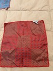 Eton  100  Pure Silk Pocket Square  Made In Italy  Orange With Pattern 