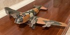 Vintage Marx   Company Tin Litho Wind-up  B-24 Camouflage Bomber Gunfire Sparks 