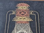 Vtg Mid Century Modern 3d String Nail Art Lantern Wall Hanging Mcm Decor 1970s