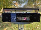 Sharp Qt-y8 Rare Vintage Boombox Stereo Radio Cassette Player Warranty