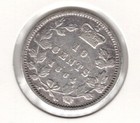 1864 New Brunswick 10 Cents Silver Coin - Fine   cleaned 