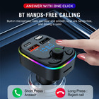 Bluetooth 5 0 Car Wireless Fm Transmitter Adapter Usb Pd Charger Aux Hands Free