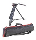 Manfrotto 546b Aluminum 2-stage Video Tripod W  504hd Fluid Head   Travel Bag