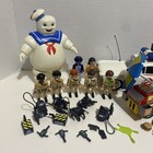 Playmobil Ghostbusters Lot  Car Works  Figures  Slimer   Stay Puft  Weapons