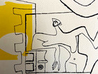 Le Corbusier Lithograph Coa Original Hand Numbered Signed Op Josef Albers