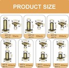 115 Sets Bronze Brass Chicago Screws For Leather Rivet Kit M5 Assorted Sizes