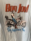 New- Bon Jovi     The American Tour    Blue Tshirt Size Medium