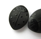 Lot Of 2 Vintage Buttons Vi Vegetable Ivory Realistic Ladybug Beetle Two Sizes