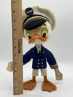 Vintage Donald Duck Ahoy Sailor Cloth Felt Doll Stuffed Toy Wired Early Poseable