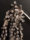 Bugle Beaded Leaf Petal Spray Picks  Floral Accent  Bridal  Wedding Clear white