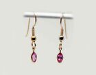 19thc Antique Pink Sapphire 14ktgf Earrings  Ancient Black Magic Evil Antidote