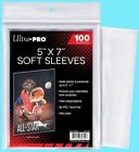  1  Ultra Pro 5 x7  Soft Sleeves 100ct Ultra Clear No Pvc Free Shipping 