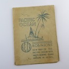 Large Vintage Robinson Map  Pacific Ocean With Island Groups  1940s  30x40