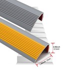 Trimold Vinyl Anti-slip Stair Nosing  Self Adhesive Non-slip 16 4ft  Gray