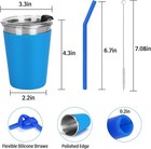 6pack Spill Proof Cups For Kids  12oz Kids Cups With Straws And Lids Colorful   