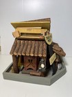 Handmade Wooden Bird House Feeder Trading Post Log Cabin Rustic Country Decor