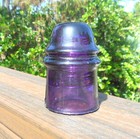Nice Medium Purple Cd 121 W g m co Toll Style Glass Insulator  c 