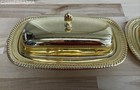 International Silver Company Vintage Gold-plated Butter Dishes 23kt Gold