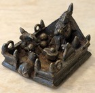 Antique 18 -19th Century Indian Hindu Shaivite Bronze Shrine Lingam Shiva Ganesh