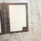 Mikasa Crystal Picture Frame  Frosted Floral Duet Design  Made In Germany