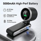 15 Hours        Pmiau Portable Mini Fan 5000mah  Rechargeable Usb Desk Fan  5 Speeds