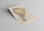 Antique Map Of South America Poster 1880 Vintage Wall Decor Art 17x22  Reprint