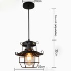Pendant Light Vintage Hanging Cage Lighting Fixture Industrial Loft Ceiling Lamp