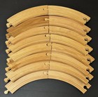 Lot Of 16 Thomas   Friends Wooden Railway 6 5  Curved Track Pieces - Brio Compat
