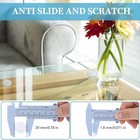 56 Pcs Glass Table Top Anti Slip Pads  0 8  Non-adhesive Clear Rubber Gripper