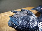 Decorative Cedar-based Craft Resin Loon Figurine  baby Chicks On Back Excellent