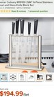 Mercer Culinary Z  m 6-piece Knife Block Set Professional Chef Grade