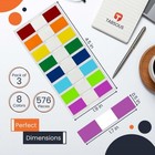 576 Sticky Tabs - Repositionable  Writable Index Tabs   Page Flags For Books  Fi