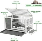 Wooden 35 4       Rabbit Hutch Bunny Cage Guinea Pig Cage Pet House For Small Animal