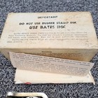 Vintage Chrome Bates Eight Rubber Stamper With Box   Wooden Stylo
