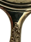 Antique Sterling Vanity Hand Mirror Art Nouveau Repousse Flower Initials Marked