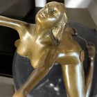 Vintage Bronze Sculpture Statue Woman Marble Deco J patoue Rare Decor Art Lady 