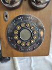 Vintage West Electric Telephone Oak Wall Mount  Excellent Condition 
