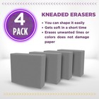 Kneaded Erasers For Drawing     Large Grey Moldable Art Erasers  4 Pack  With