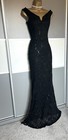 Quiz Elegant Lace Sparkly Sequin Evening Cocktail Prom Party Maxi Dress Size 14