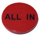 Lot  4  Texas Hold em Poker 2  All In Buttons 2-sided Red  Black Letters