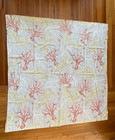 2011 Rare Vtg Pottery Barn Shower Curtain Organic Cotton Coral Reef Pattern