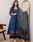 Women s Printed Anarkali Kurta Palazzo Dupatta Set Traditional Indian Dress S-5x