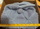 Hand Made Beaded Handbag  light Blue Beads 