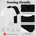 Custom Text Print Unisex Cotton T-shirt Personalized Short Sleeve Casual Tee 