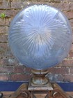 Very  Large Antique 19th Century French Apothecary Cut Glass Show Globe On Stand