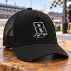 Kyle Busch 8 Signature Black Embroidered Trucker Hat Adjustable Mesh Cap